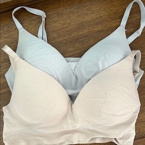 PINK Victorias Secret - Seamless Bra Set (Cream and Gray)
